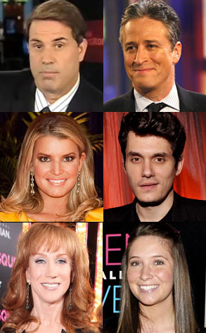 Rick Sanchez, Jon Stewart, Jessica Simpson, John Mayer, Kathy Griffin, Bristol Palin Rick Sanchez, Jon Stewart, Jessica Simpson, John Mayer, Kathy Griffin, Bristol Palin